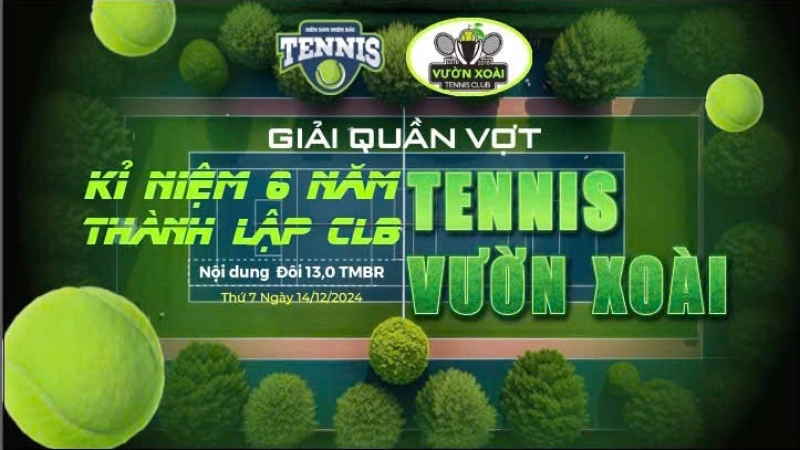 GIẢI QUẦN VỢT KỶ NIỆM 6 NĂM THÀNH LẬP CLB TENNIS VƯỜN XOÀI NỘI DUNG ĐÔI 13,0 TMBR