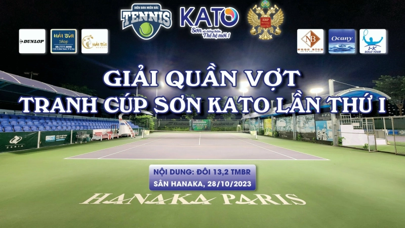 Giải Quần Vợt Tranh Cup Sơn Kato Lần Thứ I Nội Dung Đôi 13,2 TMBR