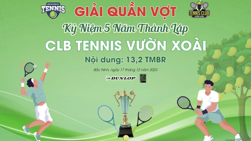 Giải Quần Vợt Kỷ Niệm 5 Năm Thành Lập CLB Tennis Vườn Xoài Nội Dung Đôi 13,2 TMBR