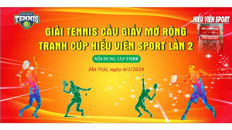 Giải Tennis Cầu Giấy Mở Rộng Tranh Cup Hiếu Viên Sport Nội Dung 13,9 TMBR