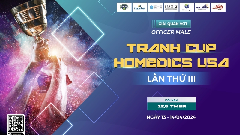 Giải Quần Vợt Officer Male Tranh Cup Homedics USA Lần Thứ III Nội Dung Đôi Nam 12,6 TMBR