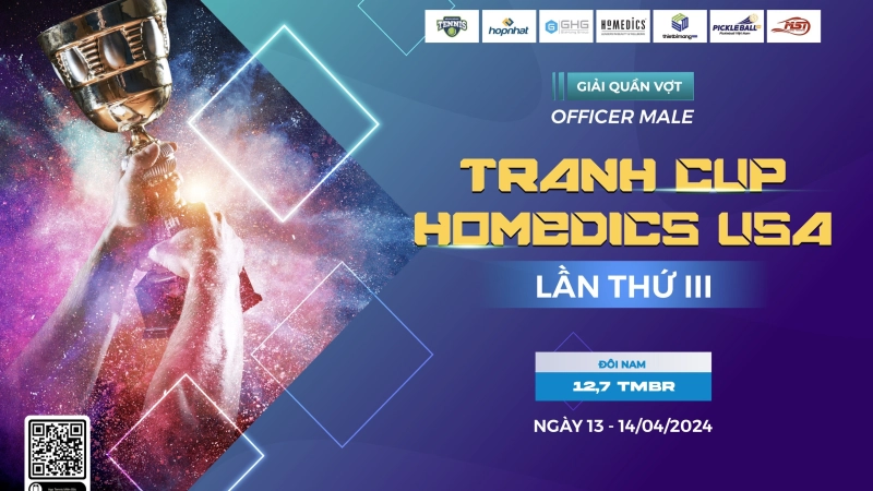 Giải Quần Vợt Officer Male Tranh Cup Homedics USA Lần Thứ III Nội Dung Đôi Nam 12,7 TMBR