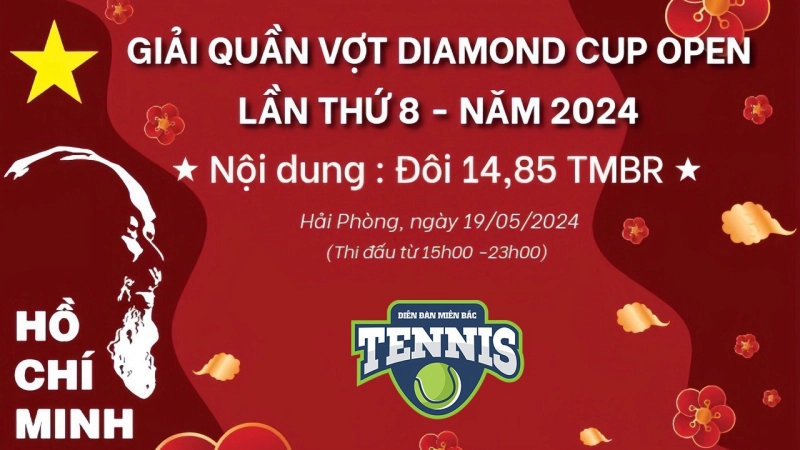 Giải Quần Vợt Diamond Cup Open 2024 Nội Dung Đôi 14,85 TMBR